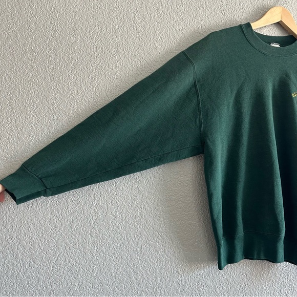 Vintage US Fire Service Sweatshirt Crewneck Pullover Green Sz Large Made in USA - Picture 2 of 6